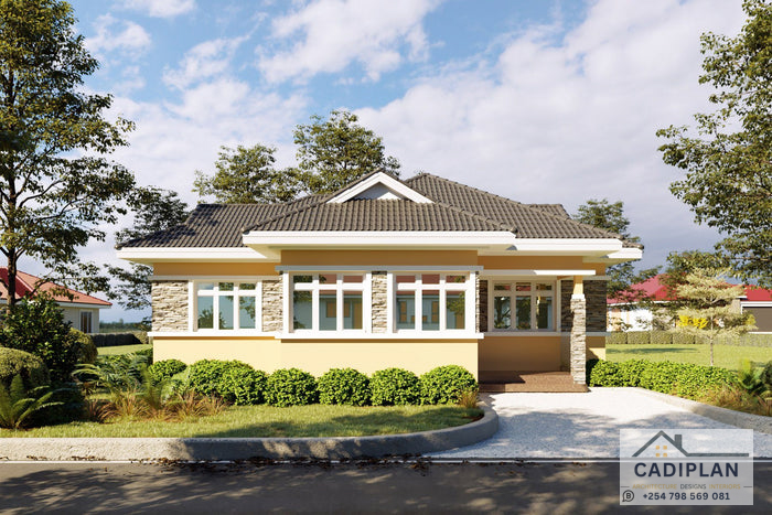 Elegant 4-Bedroom Bungalow Plan